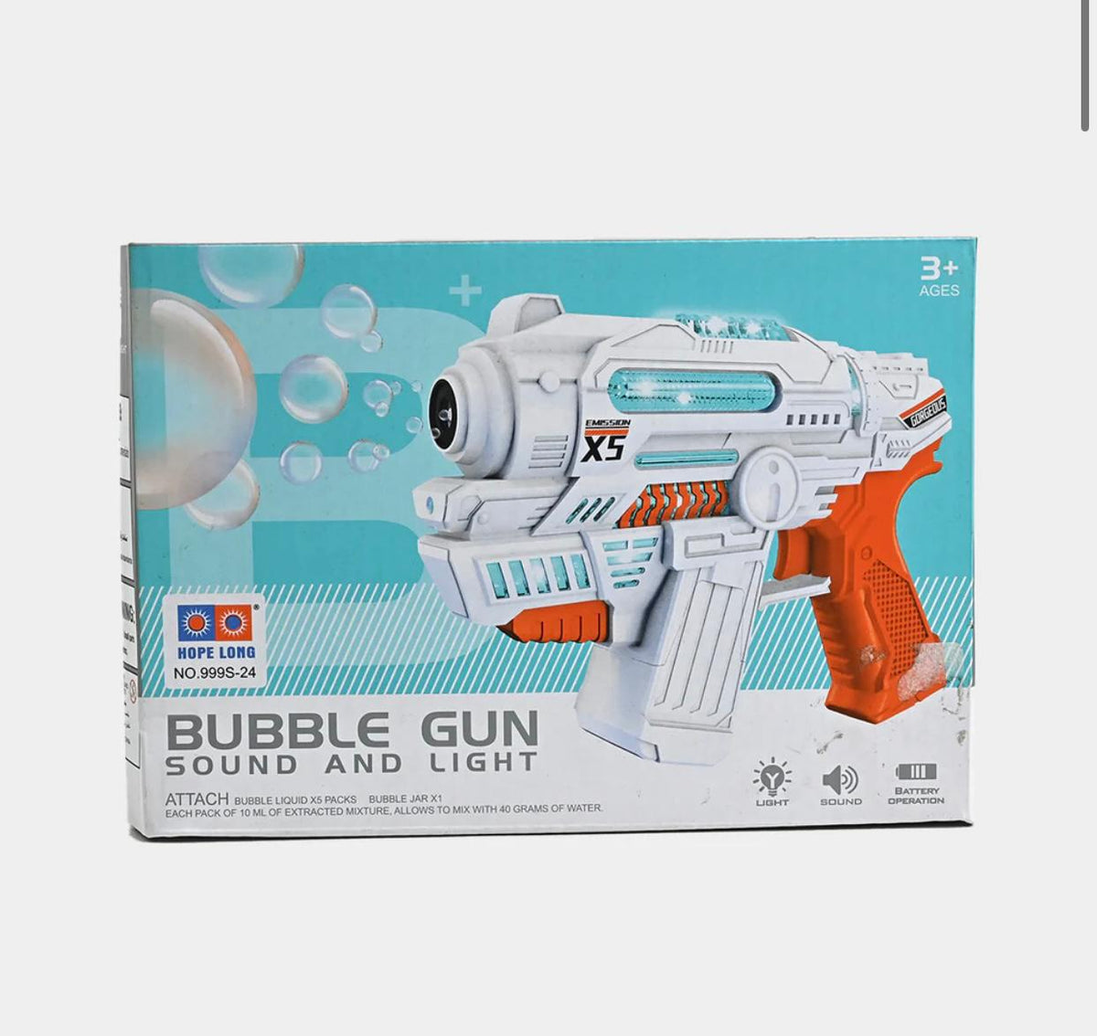 Bubble Gun Toy With Sound & Light