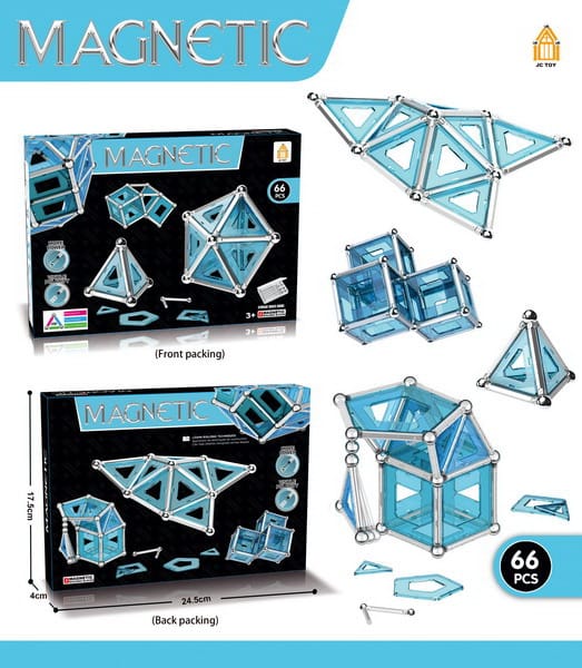 3D Crystal Magnetic Building Blocks 66Pcs