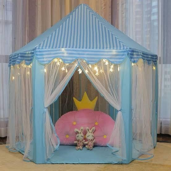 Castle Play Tent House With Fairy Lights